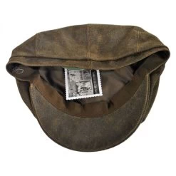 Distressed Leather Newsboy Cap -ChicHeadwear Haven 107626