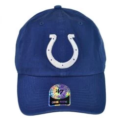 '47 BRAND Indianapolis Colts NFL Clean Up Strapback Baseball Cap Dad Hat
