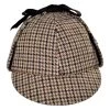 Sherlock Holmes Houndstooth Wool Blend Hat -ChicHeadwear Haven 123974