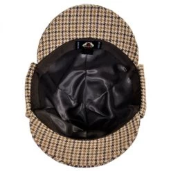 Sherlock Holmes Houndstooth Wool Blend Hat -ChicHeadwear Haven 123980