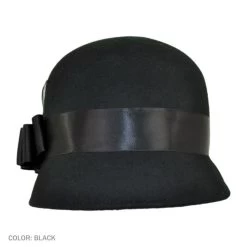 Chloe Wool Felt Cloche Hat -ChicHeadwear Haven 12701