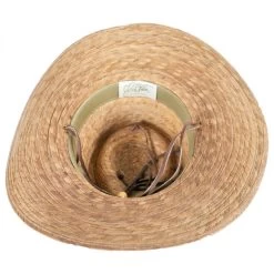Outback Palm Straw Hat With Chincord -ChicHeadwear Haven 127772