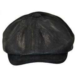 Stetson Rustic Leather Newsboy Cap