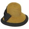 Overlap Brim And Bow Toyo Straw Sun Hat -ChicHeadwear Haven 146779