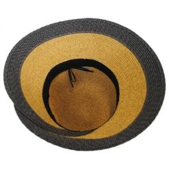Overlap Brim And Bow Toyo Straw Sun Hat -ChicHeadwear Haven 146785