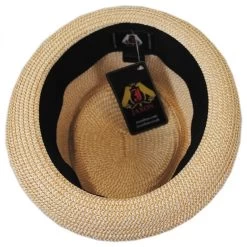 Toyo Straw Diamond Crown Fedora Hat -ChicHeadwear Haven 147458
