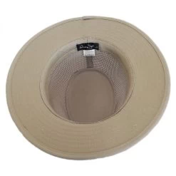 Panama Jack Mesh Crown Cotton Safari Fedora Hat -ChicHeadwear Haven 148774