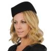 Stewardess Wool Felt Pillbox Hat 2 Stewardess Wool Felt Pillbox Hat -ChicHeadwear Haven 149733