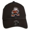 '47 BRAND Cleveland Browns NFL Clean Up Strapback Baseball Cap Dad Hat - Brown