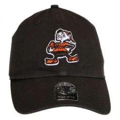 '47 BRAND Cleveland Browns NFL Clean Up Strapback Baseball Cap Dad Hat - Brown