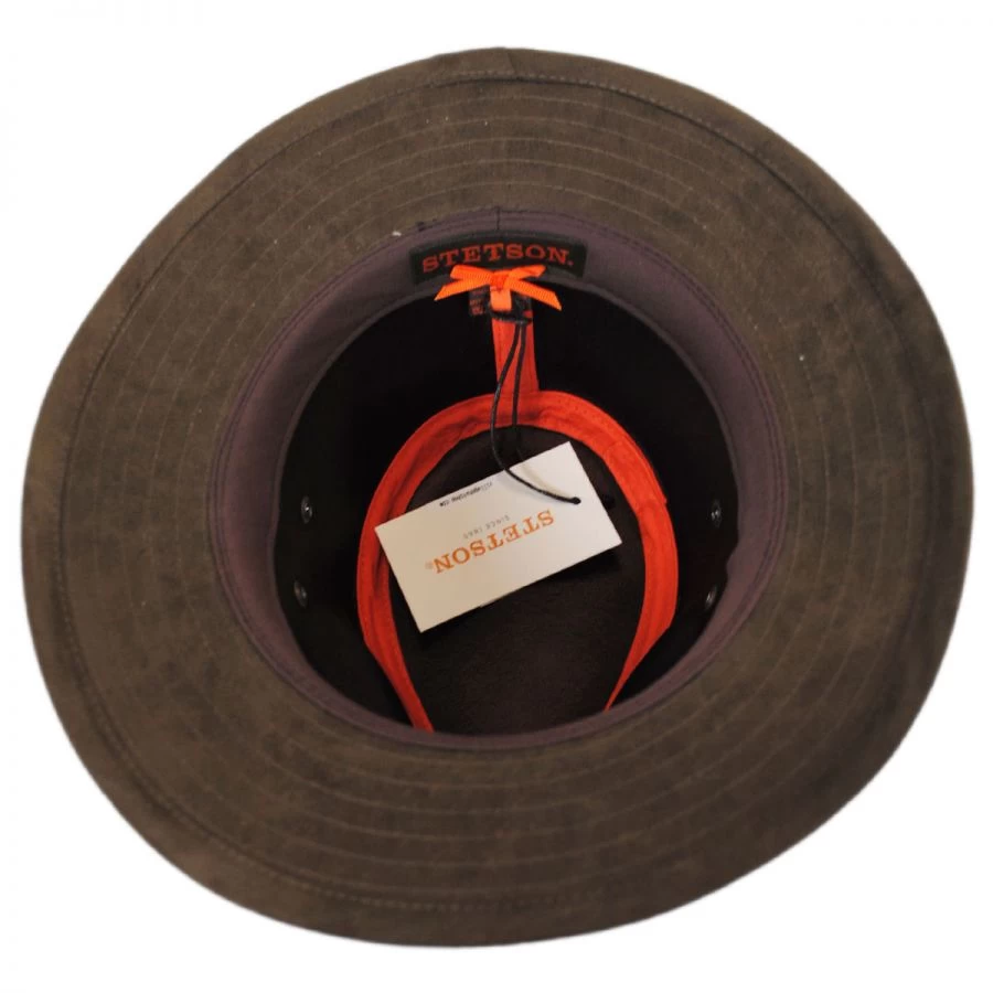 Stetson Weathered Leather Safari Fedora Hat 5 Stetson Weathered Leather Safari Fedora Hat - Image 3