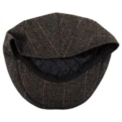 Euston Herringbone Plaid Wool Blend Ivy Cap -ChicHeadwear Haven 185873