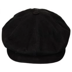 Matte Nappa Leather Newsboy Cap