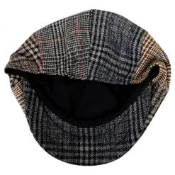 Baby Plaid Patchwork Wool Blend Newsboy Cap -ChicHeadwear Haven 190848