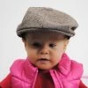 Baby Herringbone Wool Blend Newsboy Cap