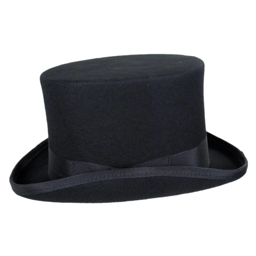 Mid Crown Wool Felt Top Hat 4 Mid Crown Wool Felt Top Hat - Image 2