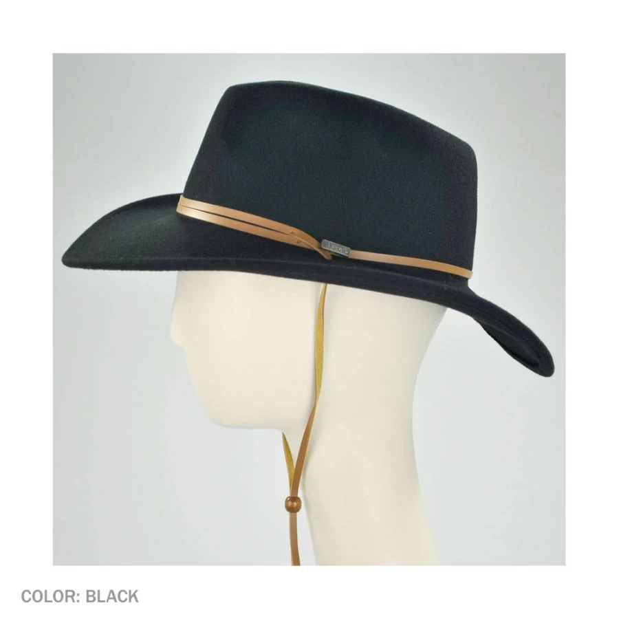 Crushable Wool Felt Chincord Outback Hat 4 Crushable Wool Felt Chincord Outback Hat - Image 2