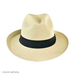 Brisa Grade 8 Panama Straw Fedora Hat -ChicHeadwear Haven 19313