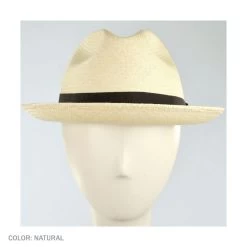 Panama Straw Trilby Fedora Hat -ChicHeadwear Haven 19349