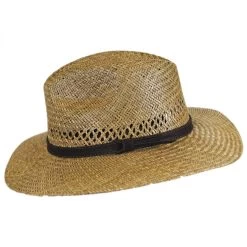 Stetson Childress Vent Seagrass Straw Safari Fedora Hat -ChicHeadwear Haven 194618