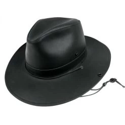 Leather Aussie Fedora Hat
