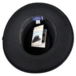 Leather Conch Band Wool Felt Gambler Hat -ChicHeadwear Haven 226877