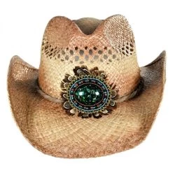 Navajo Bead And Feather Western Hat