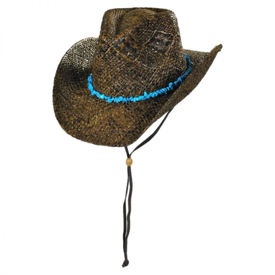 Cascade Mountain Raffia Straw Western Hat 3 Cascade Mountain Raffia Straw Western Hat
