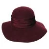 Satin Brooch Wool Felt Floppy Hat -ChicHeadwear Haven 232053