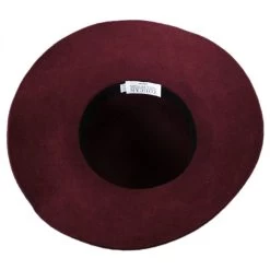 Satin Brooch Wool Felt Floppy Hat -ChicHeadwear Haven 232059