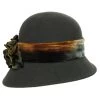 Silk Swirl Rose Wool Felt Cloche Hat -ChicHeadwear Haven 232722