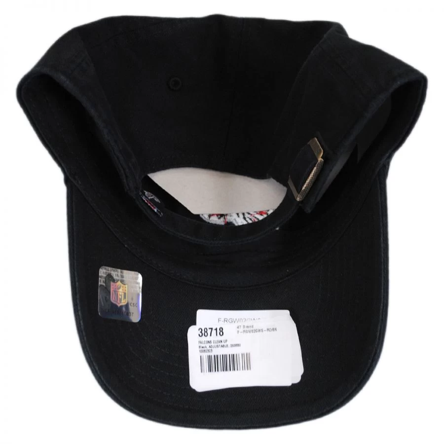'47 BRAND Atlanta Falcons NFL Clean Up Strapback Baseball Cap Dad Hat 5 '47 BRAND Atlanta Falcons NFL Clean Up Strapback Baseball Cap Dad Hat - Image 3