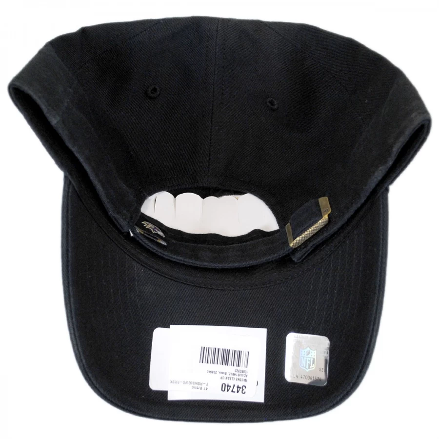 '47 BRAND Baltimore Ravens NFL Clean Up Strapback Baseball Cap Dad Hat 5 '47 BRAND Baltimore Ravens NFL Clean Up Strapback Baseball Cap Dad Hat - Image 3