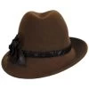 Rose Profile Wool Felt Fedora Hat