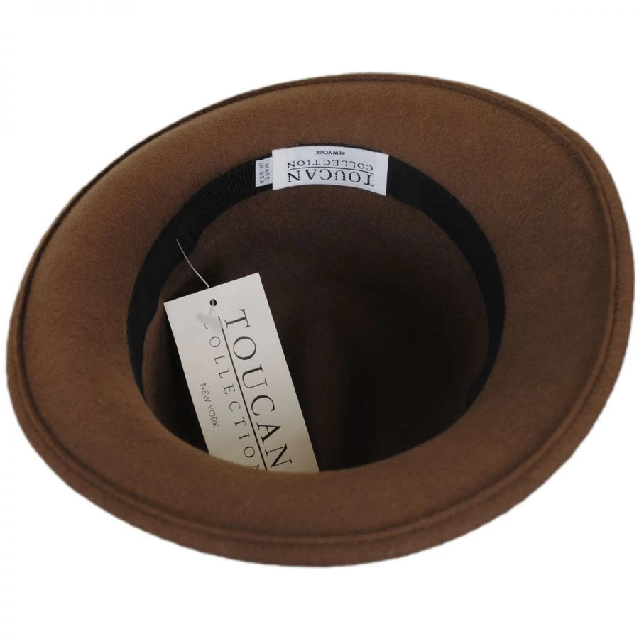 Rose Profile Wool Felt Fedora Hat 5 Rose Profile Wool Felt Fedora Hat - Image 3