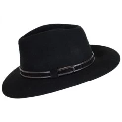 Hiker Wool Felt Safari Fedora Hat -ChicHeadwear Haven 262427