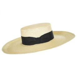 Stetson Sunny Mexican Palm Leaf Straw Boater Hat -ChicHeadwear Haven 268966