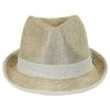 Stetson Two-Tone Vegan Linen Trilby Fedora Hat -ChicHeadwear Haven 271495