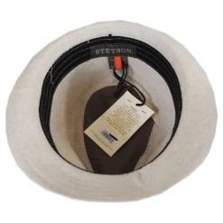 Stetson Two-Tone Vegan Linen Trilby Fedora Hat -ChicHeadwear Haven 271501