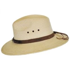 Stetson Chambers Palm Leaf Straw Aussie Hat -ChicHeadwear Haven 274741