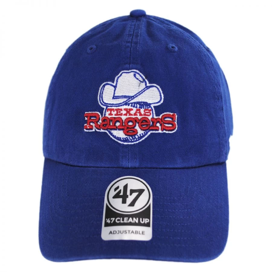 '47 BRAND Texas Rangers MLB Cooperstown Clean Up Strapback Baseball Cap Dad Hat 3 '47 BRAND Texas Rangers MLB Cooperstown Clean Up Strapback Baseball Cap Dad Hat