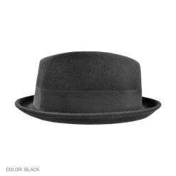 Crushable Wool Felt Diamond Crown Fedora Hat -ChicHeadwear Haven 28928