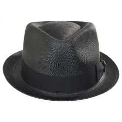 Boston Panama Straw Trilby Fedora Hat