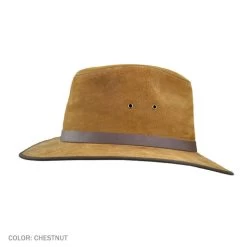 Nubuck Leather Safari Fedora Hat -ChicHeadwear Haven 29321