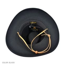 Crushable Wool Felt Chincord Outback Hat 7 Crushable Wool Felt Chincord Outback Hat -ChicHeadwear Haven 29333