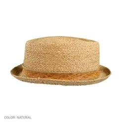 Raffia Straw Diamond Crown Fedora Hat -ChicHeadwear Haven 29462