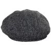 Stornoway Harris Tweed Wool Herringbone Flat Cap - Gray -ChicHeadwear Haven 296201