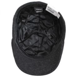 Melton Wool Pub Duckbill Cap - Dark Gray -ChicHeadwear Haven 304221