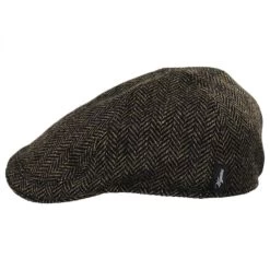 Classic Shetland Wool Herringbone Duckbill Ivy Cap -ChicHeadwear Haven 307410