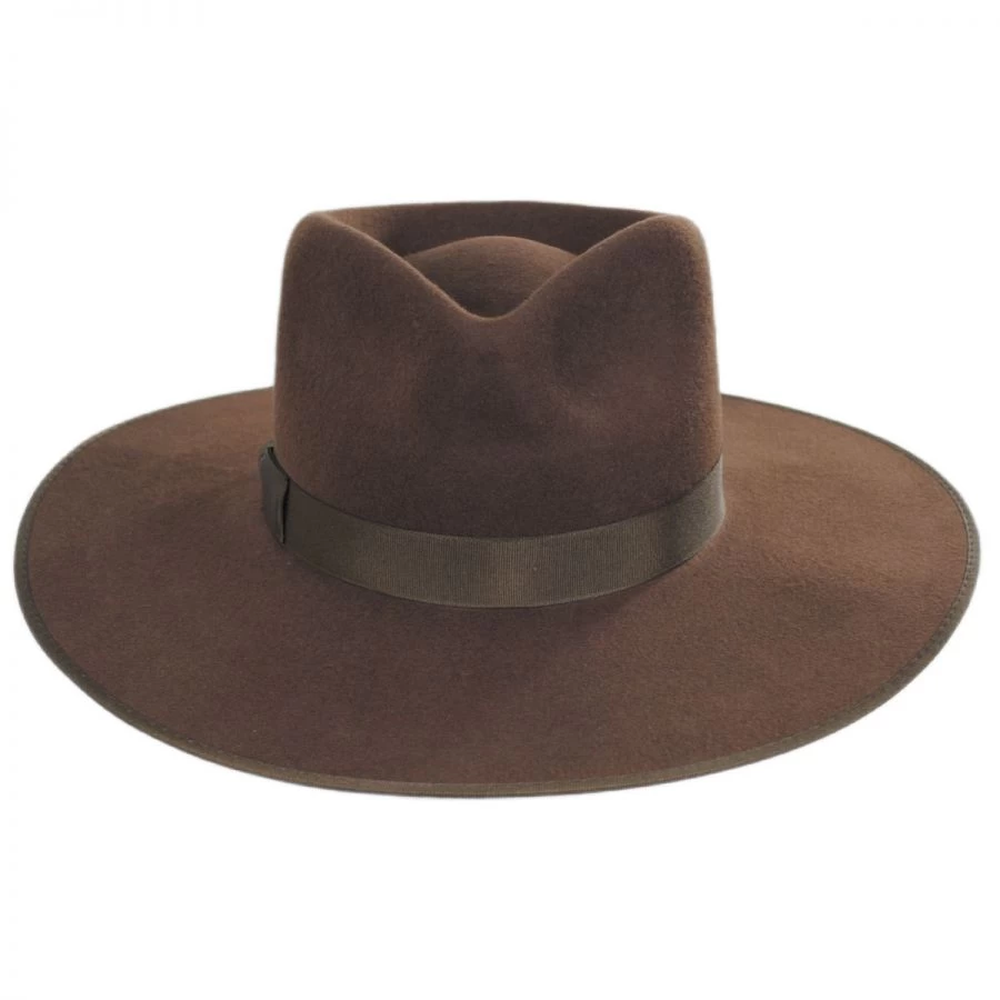 Wool Felt Rancher Fedora Hat - Coco 3 Wool Felt Rancher Fedora Hat - Coco